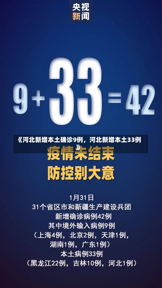 《河北新增本土确诊9例，河北新增本土33例》-第1张图片-多讯网