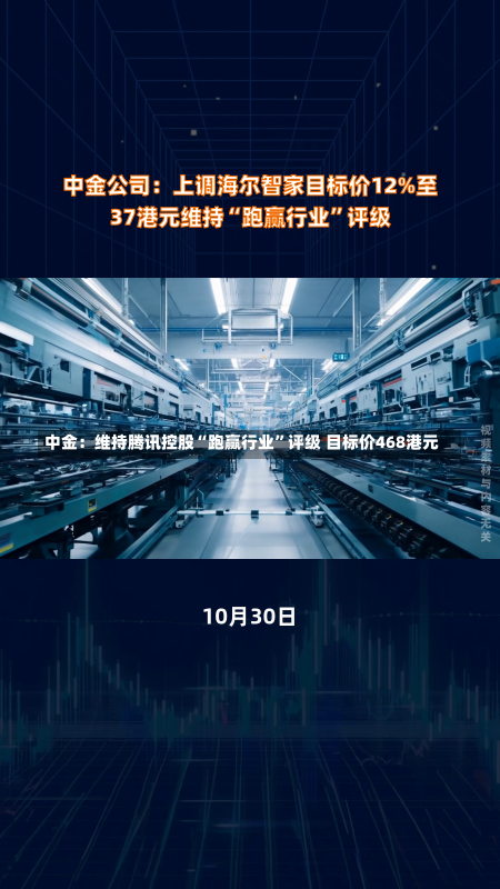 中金：维持腾讯控股“跑赢行业”评级 目标价468港元-第3张图片-多讯网