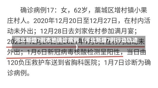 河北新增7例本地确诊病例（河北新增7例行动轨迹）-第1张图片-多讯网