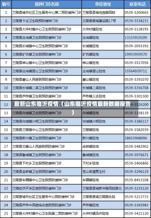 最新山东临沂疫情（山东临沂疫情最新数据报告）-第3张图片-多讯网