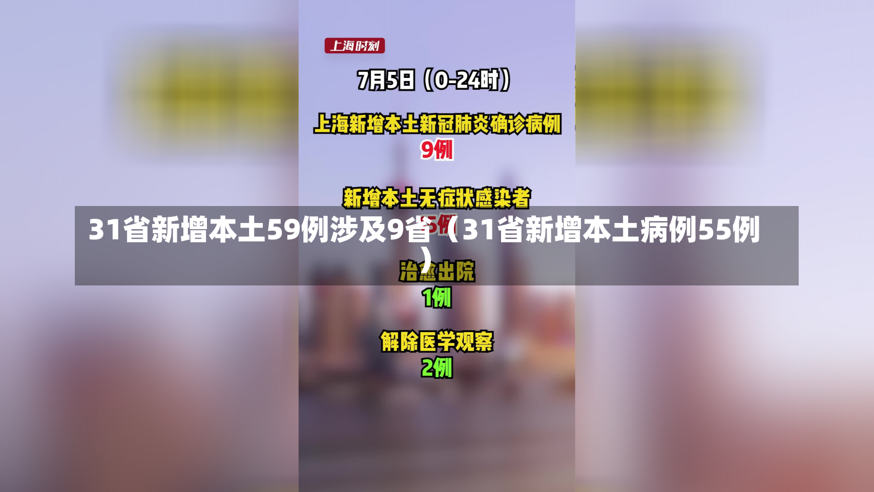 31省新增本土59例涉及9省（31省新增本土病例55例）-第2张图片-多讯网