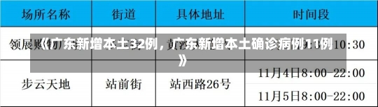 《广东新增本土32例，广东新增本土确诊病例11例》-第1张图片-多讯网