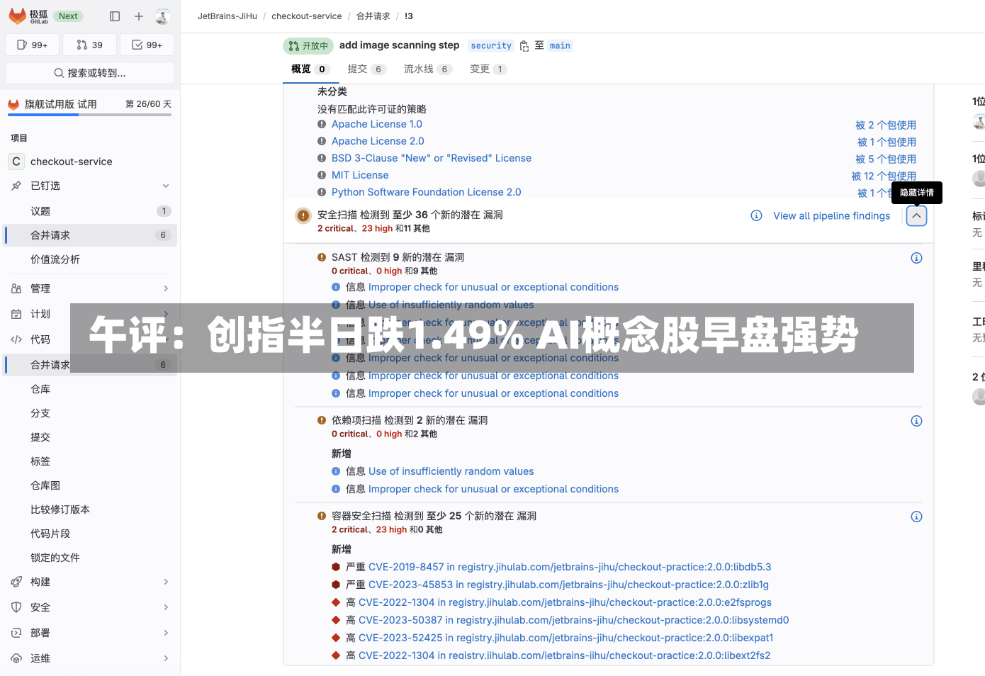 午评：创指半日跌1.49% AI概念股早盘强势-第2张图片-多讯网