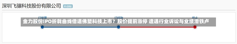 金力股份IPO折戟曲线借道佛塑科技上市？股价提前涨停 遭遇行业诉讼与业绩滑铁卢-第2张图片-多讯网