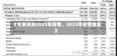 《专家预测2023年疫情，2023年疫情爆发》-第2张图片-多讯网