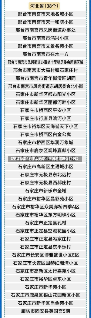 《宁波新增4例本土确诊，宁波新增确诊11例》-第1张图片-多讯网