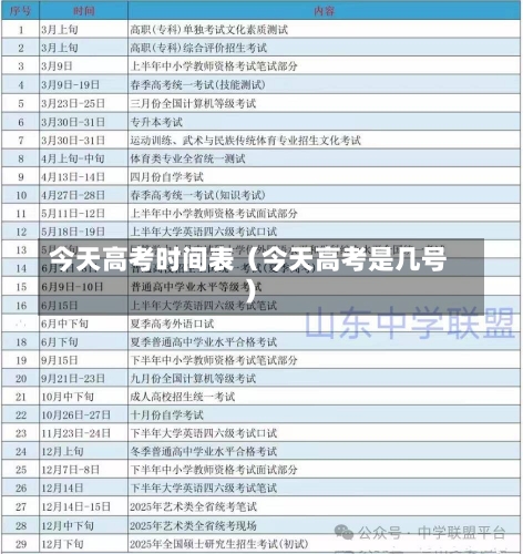 今天高考时间表（今天高考是几号）-第2张图片-多讯网