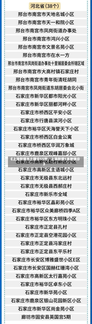 《上海新增本土确诊55例，上海新增5本地确诊》-第3张图片-多讯网