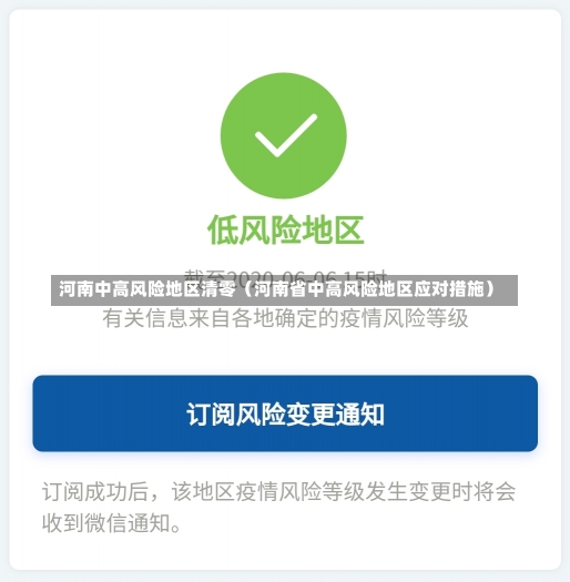 河南中高风险地区清零（河南省中高风险地区应对措施）-第1张图片-多讯网