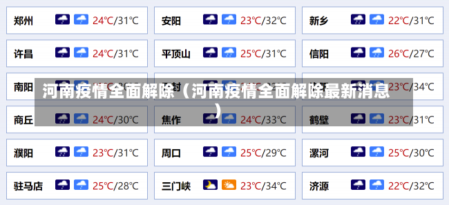 河南疫情全面解除（河南疫情全面解除最新消息）-第3张图片-多讯网