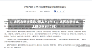 31省区市新增确诊7例本土3例（31省区市新增本土确诊病例47例）-第2张图片-多讯网