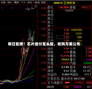 明日复牌！芯片细分龙头股，收购方案公布-第1张图片-多讯网