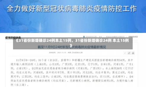 《31省份新增确诊24例本土15例，31省份新增确诊24例 本土15例》-第3张图片-多讯网