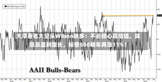 大摩著名大空头Wilson转多：不必担心高估值，降息及盈利增长，标普500明年再涨11%！-第1张图片-多讯网