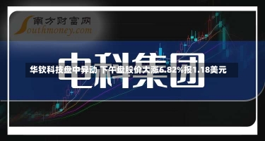 华钦科技盘中异动 下午盘股价大涨6.82%报1.18美元-第2张图片-多讯网