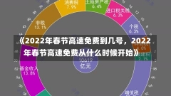 《2022年春节高速免费到几号，2022年春节高速免费从什么时候开始》-第2张图片-多讯网