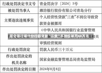 昆仑银行喀什分行因贷款“三查”不到位被罚60万元-第1张图片-多讯网