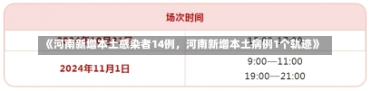 《河南新增本土感染者14例，河南新增本土病例1个轨迹》-第2张图片-多讯网