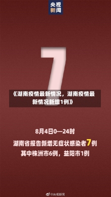 《湖南疫情最新情况，湖南疫情最新情况新增1例》-第1张图片-多讯网